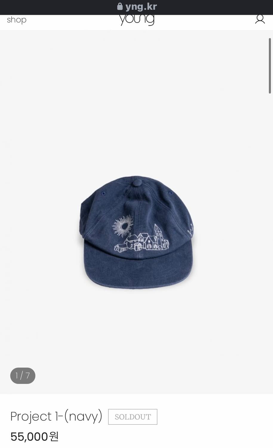 영 캡 네이비 / 택포 상품이미지1