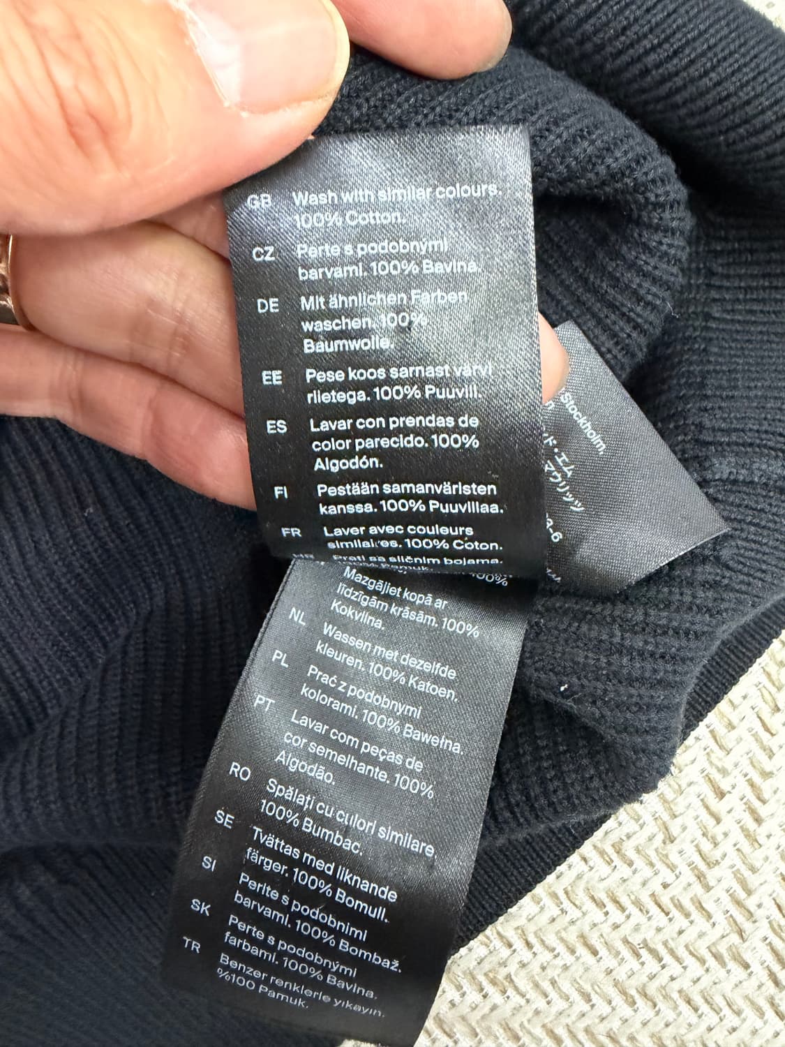 정품) COS 코스 남성 레귤러핏 블랙 니트 스웨터 M 상품이미지7