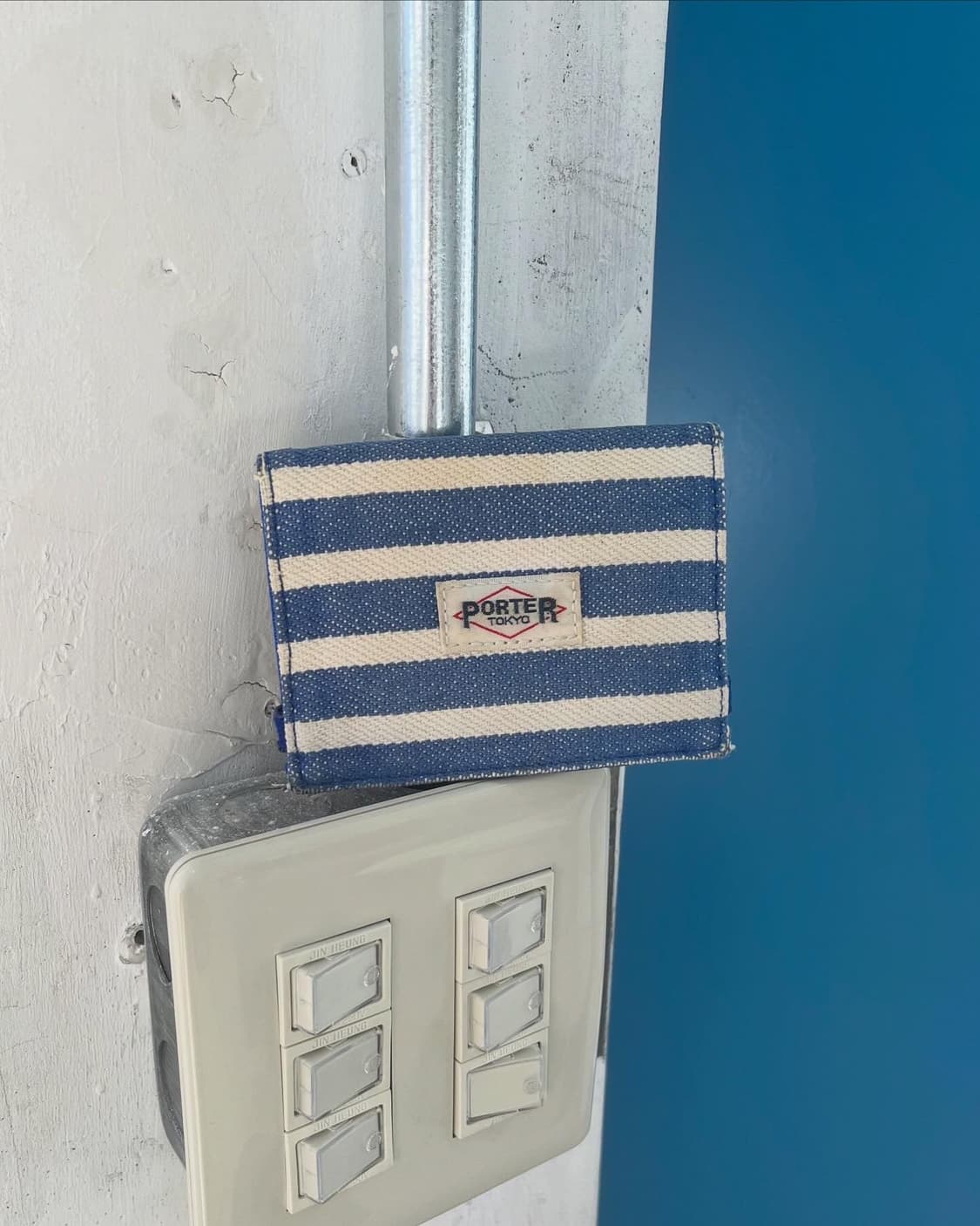Porter canvas stripe card wallet 상품이미지1