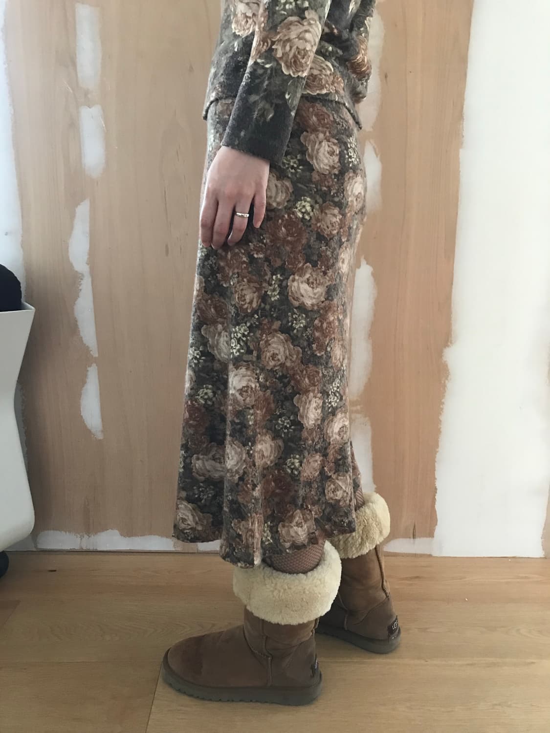  vintage flower pattern skirt 상품이미지5