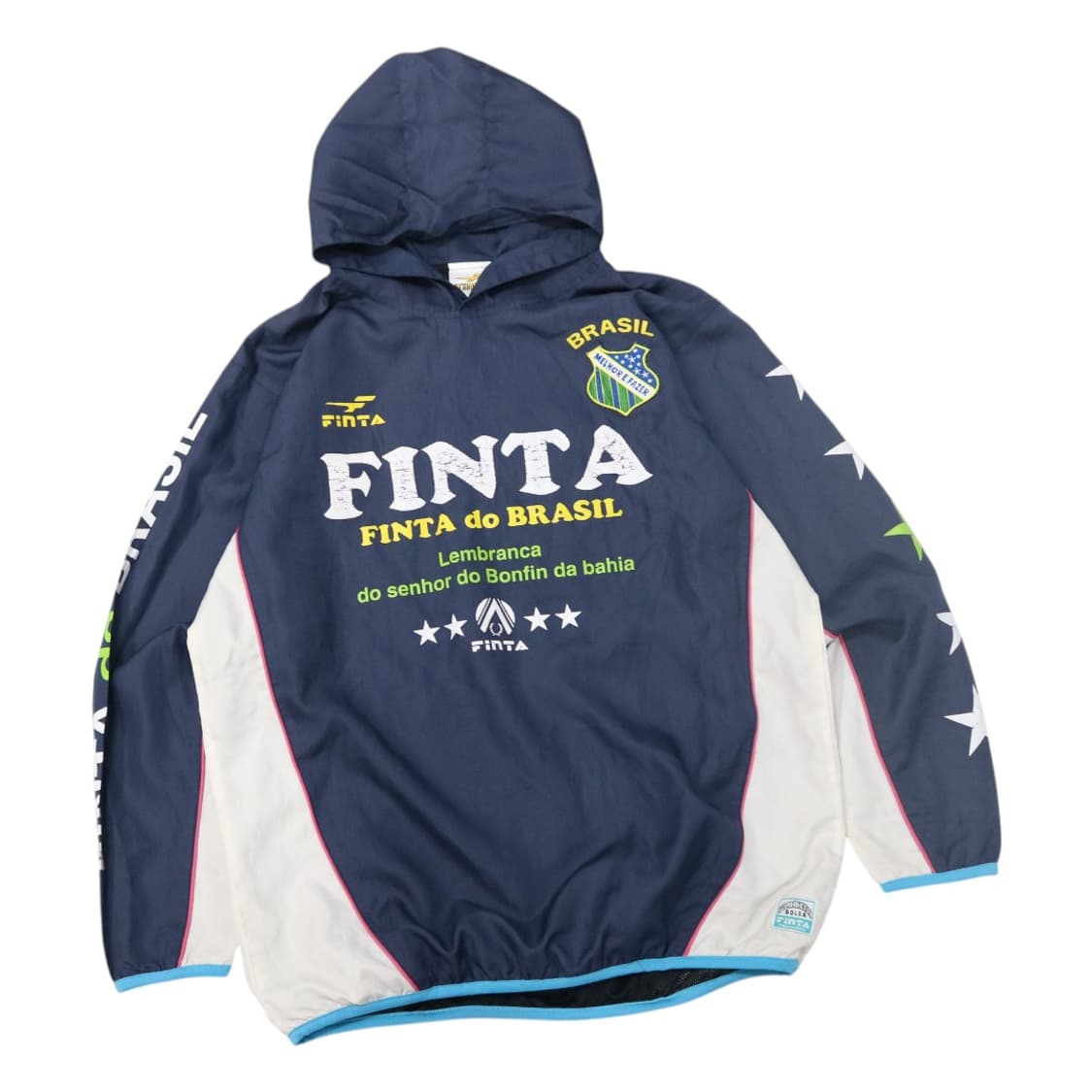 FINTA 핀타 빈티지 브라질 풋볼 멀티 그래픽 아노락 후드 (S) 상품이미지1