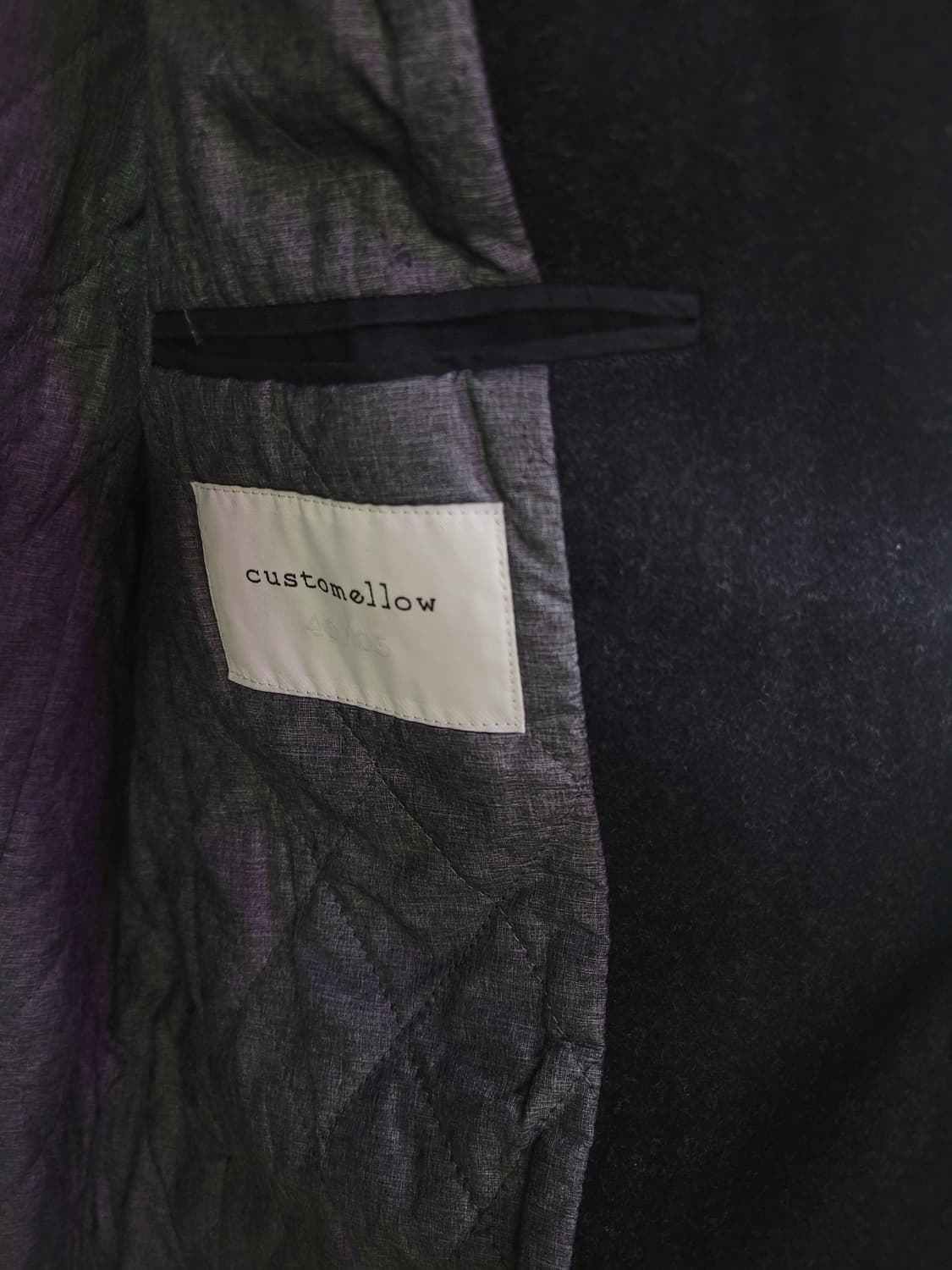 customellow 커스텀멜로우 다크 그레이 싱글 코트 상품이미지4