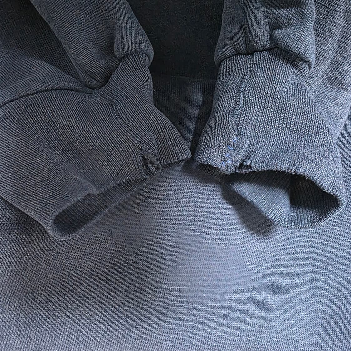 [XXL] 90s USA 빈티지 러셀 애슬레틱 후드집업 네이비 쿨페이드 상품이미지7