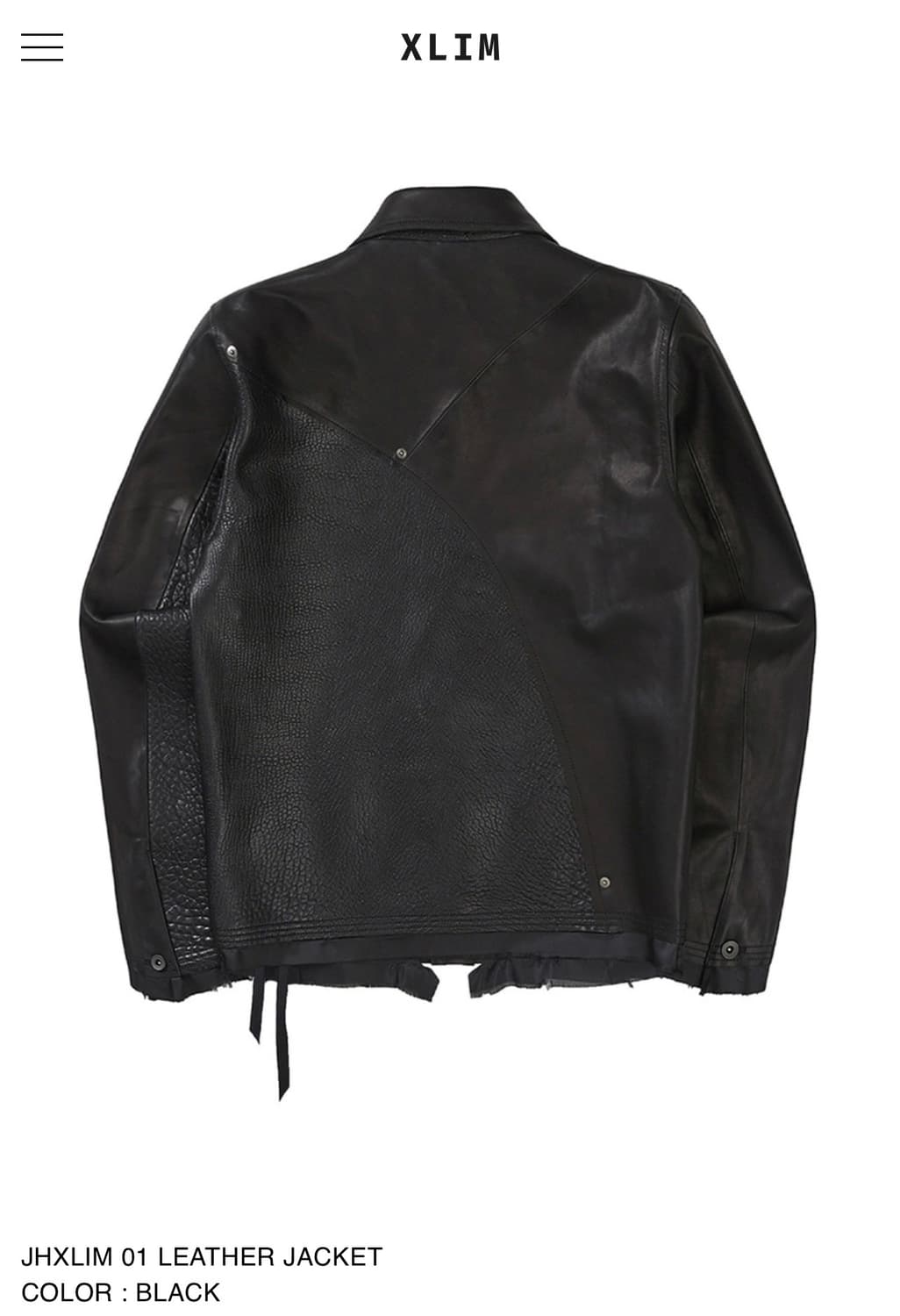 [L] JHXLIM 01 LEATHER JACKET 엑슬림 레더 자켓 상품이미지2