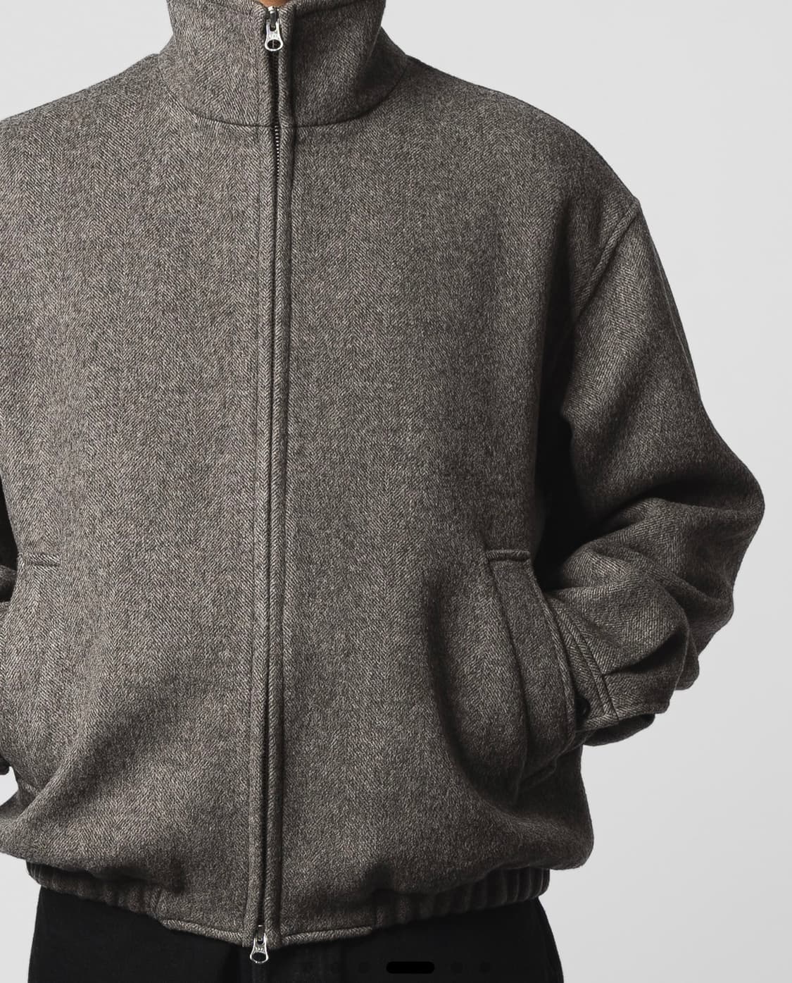 스테디에브리웨어 하이넥 블루종 울 자켓 봄버 25FW 상품이미지2