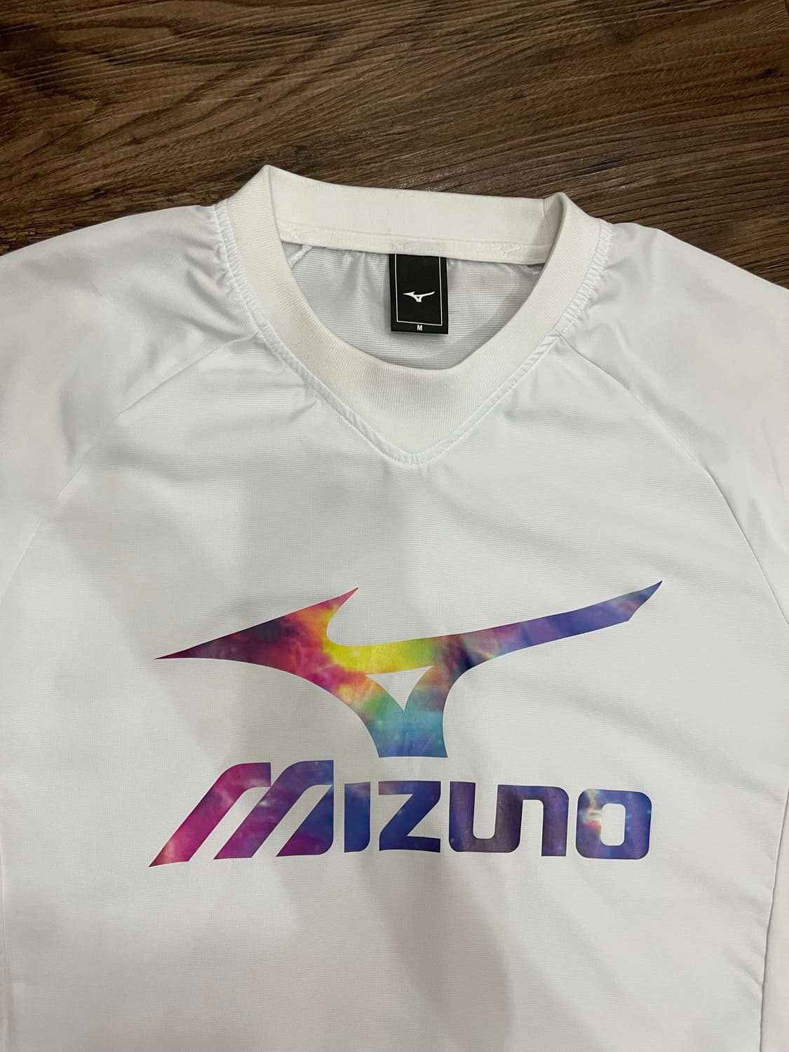 미즈노 MIZUNO 레인보우 로고 화이트 웜업 상품이미지2
