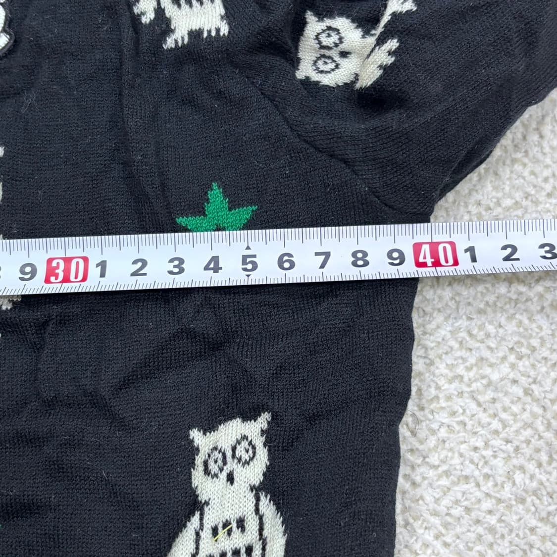 95 와이드앵글 부엉이패턴 골프 니트 0427E 상품이미지6