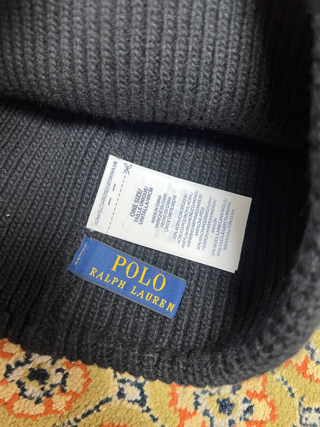 [OS] 폴로 랄프로렌 폴로베어 비니 블랙 상품이미지3