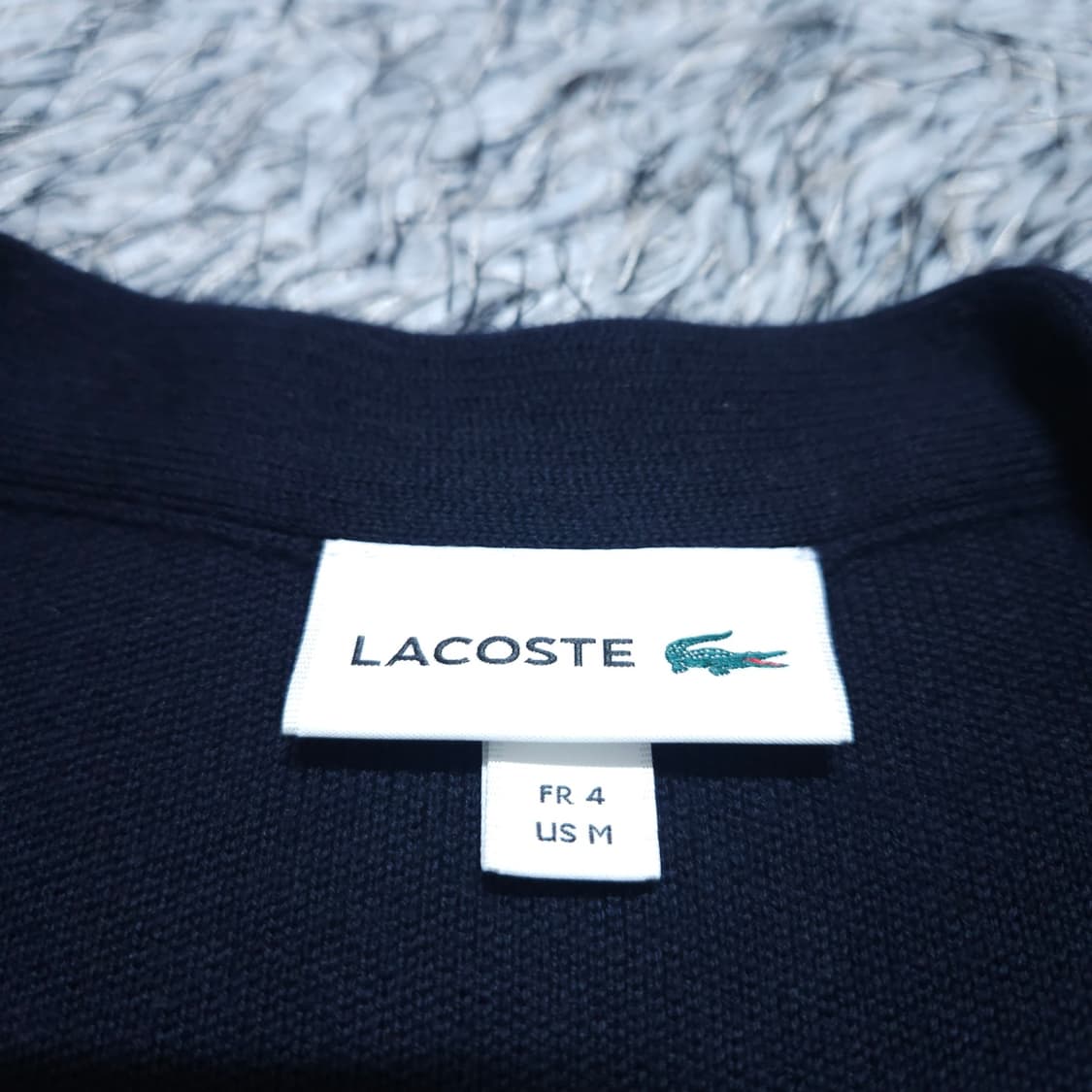 라코스테)100 남자 방모 Y넥 가디건 / 왕눈이 상품이미지8