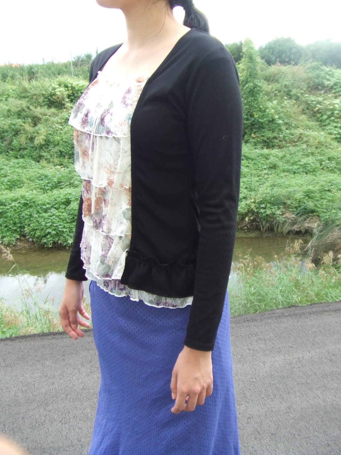 Japanese vintage flower frill blouse 상품이미지3