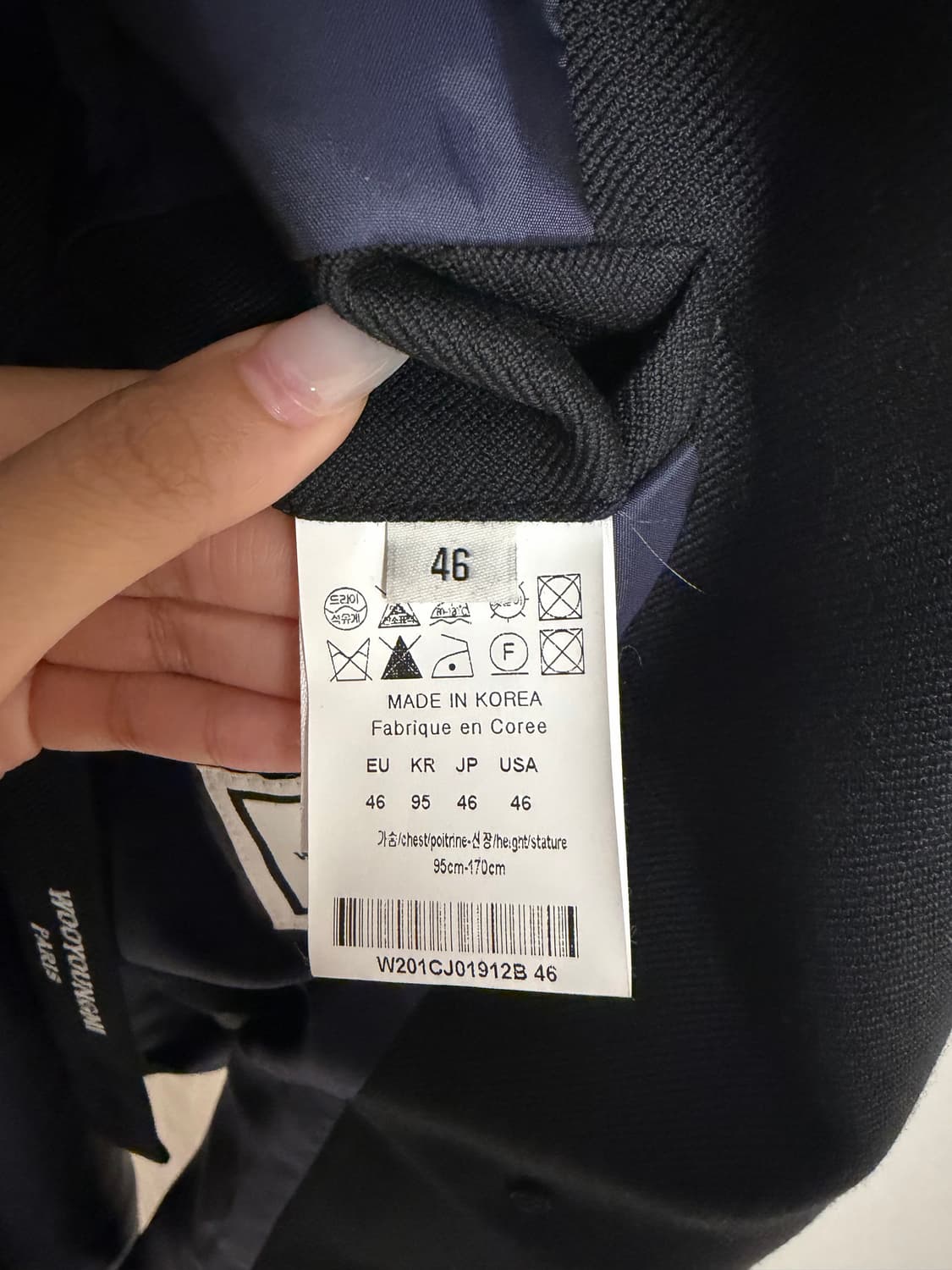 우영미 20ss 블랙 루즈핏 더블 자켓 46 상품이미지7