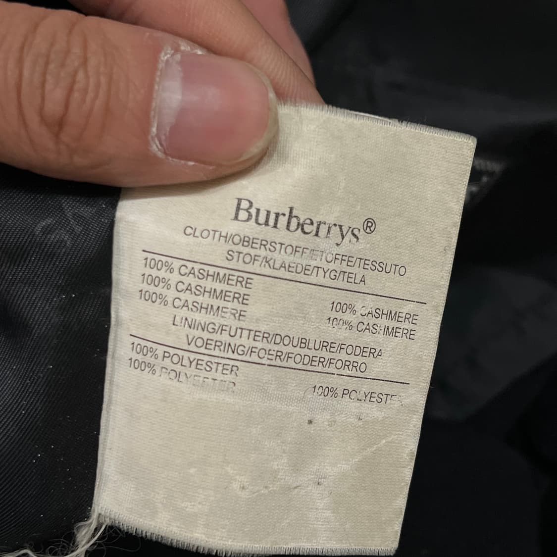  버버리 캐시미어 싱글 코트 +명품감정서 y16143 상품이미지8