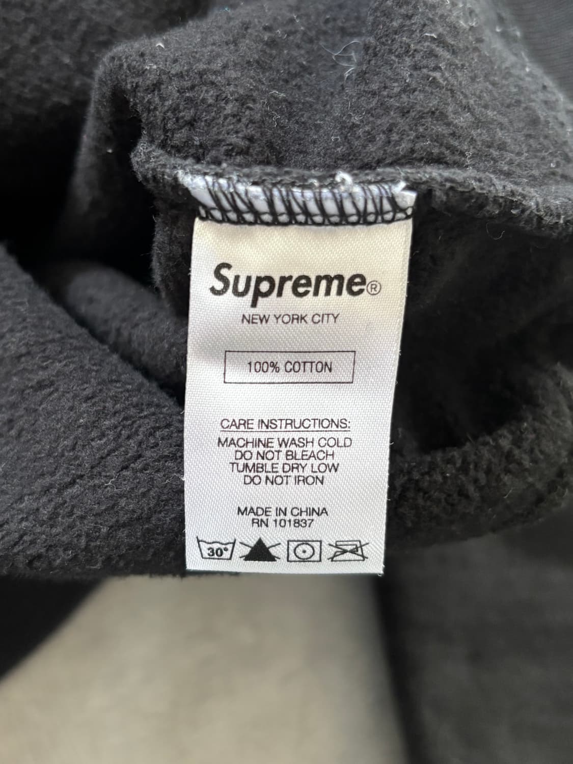 Supreme 슈프림 웜 업 로고 블랙 후드 상품이미지9