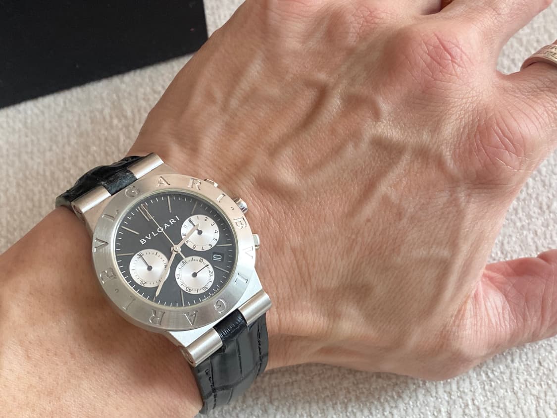 불가리 디아고노 CH35S 35mm 블랙 크로노 쿼츠 미듐 중형 상품이미지4