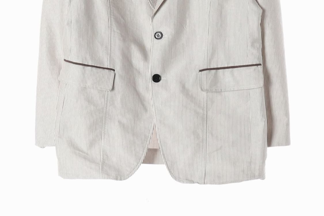 LONE 브라운 배색 스트라이프 자켓 100 상품이미지4