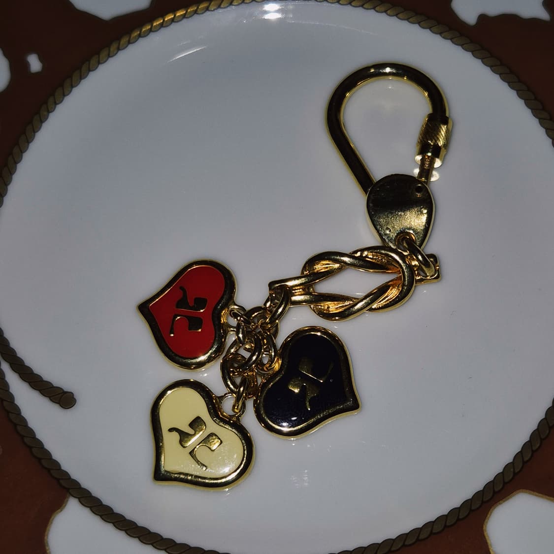 90s 꾸레쥬 프렌치 하트 트럼프 레이어드 키링 상품이미지6