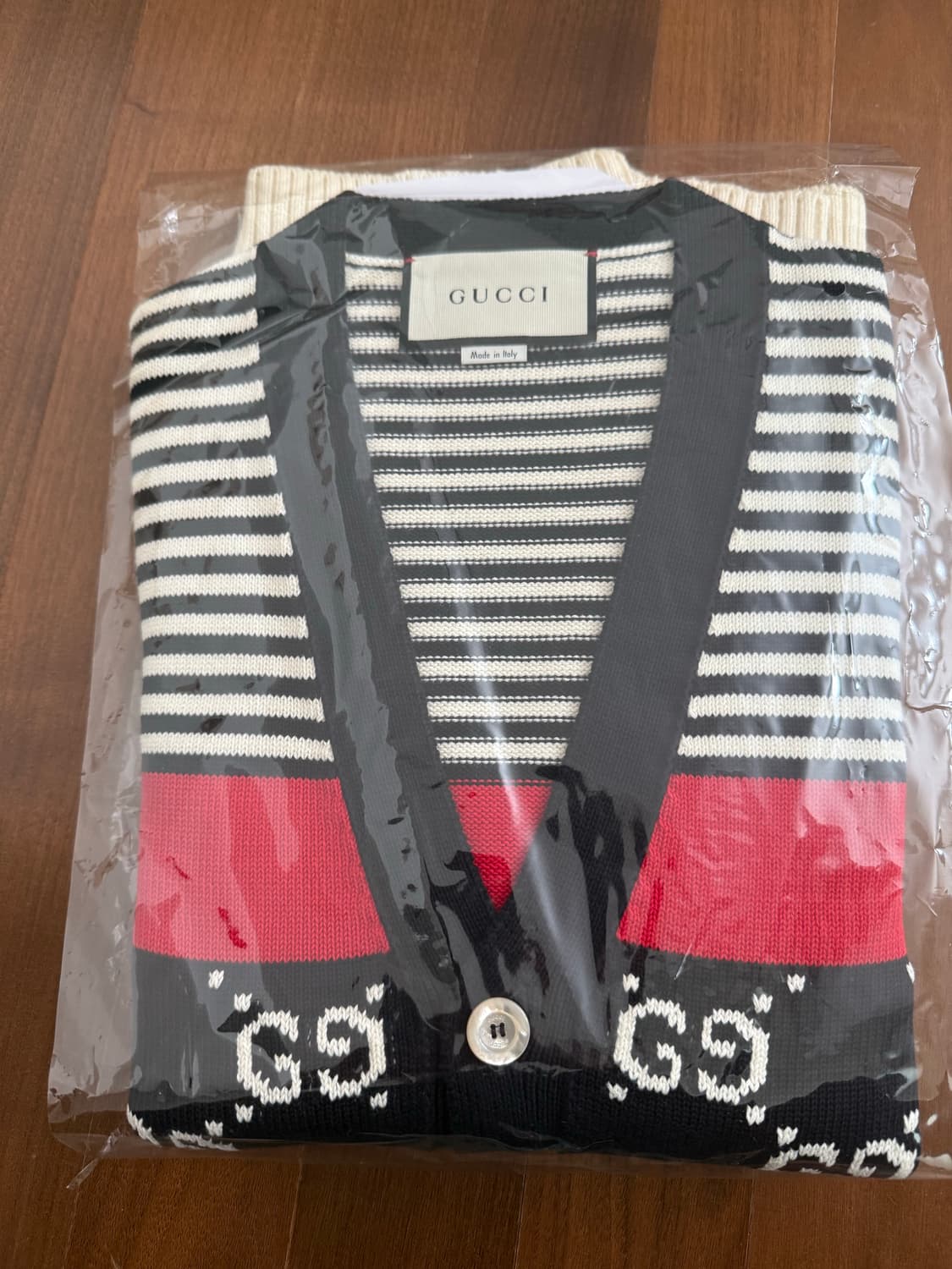 구찌 GG 자카드 울 가디건 스트라이프 M 상품이미지1