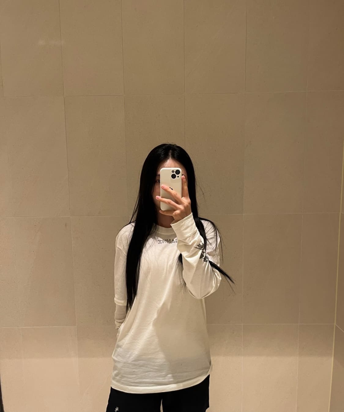 23'SS Ganni White Long Sleeve T-Shirt 상품이미지4