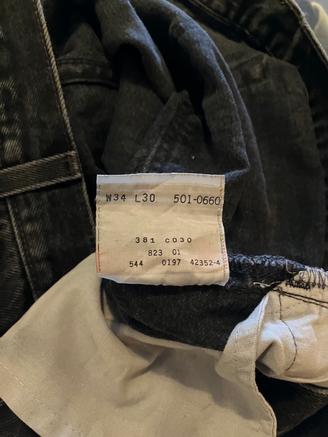 90s USA Levis 501 0660 Black Denim Pants 상품이미지10