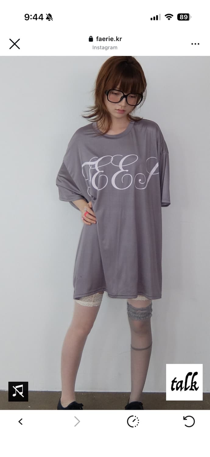 샵페어리 상의 shining boxy lettering t-shirt 상품이미지1