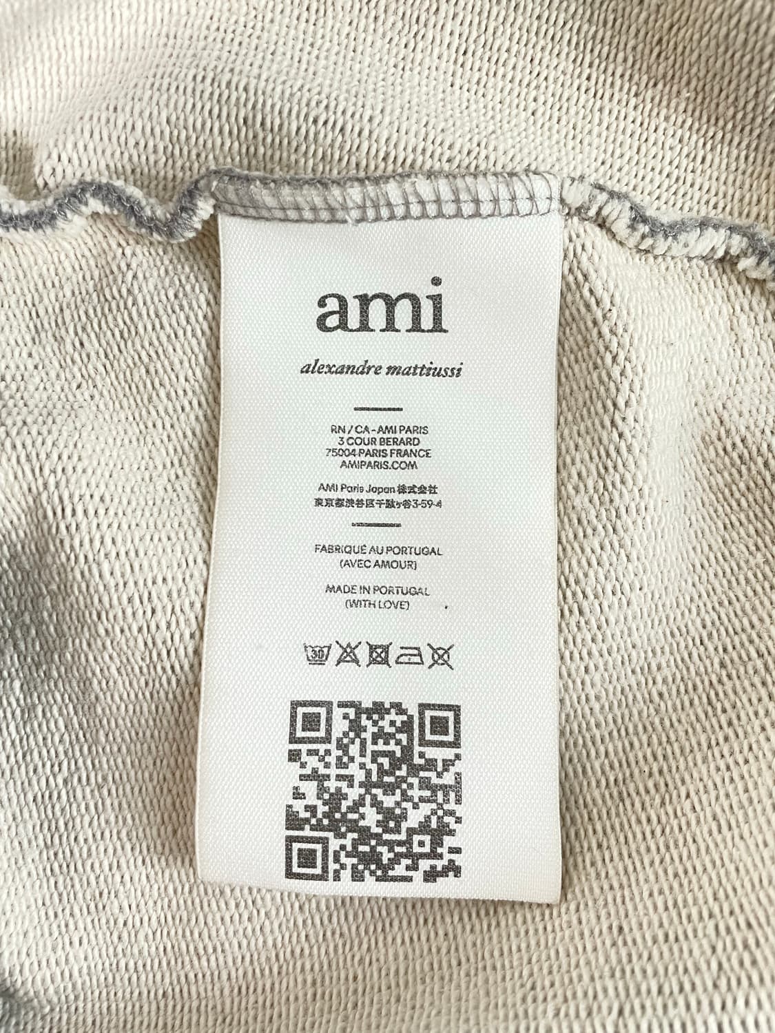 [M] AMI 아미 자수 하트 로고 후드 티 상품이미지10