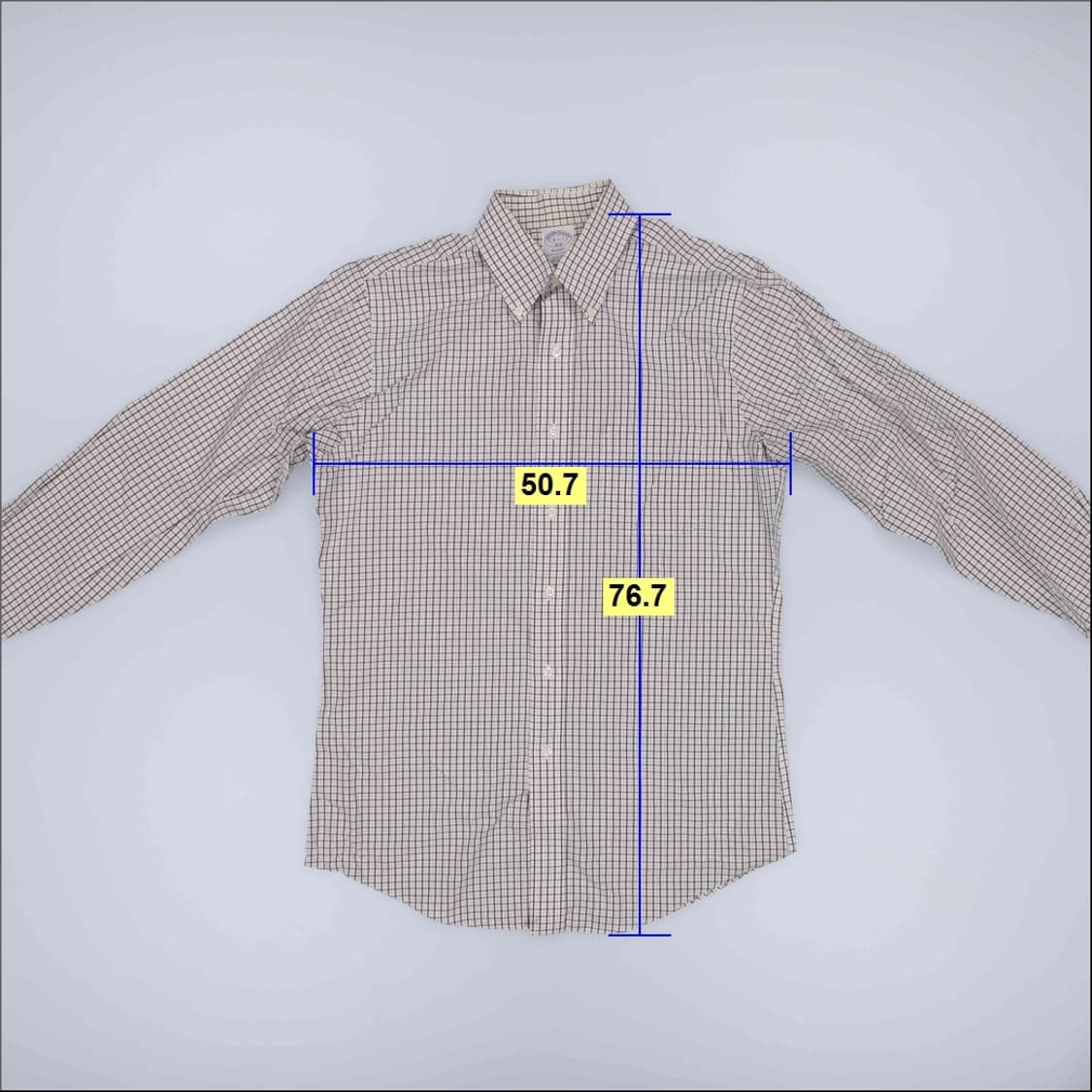 [실측] 브룩스브라더스 체크 셔츠 0119H2 상품이미지5