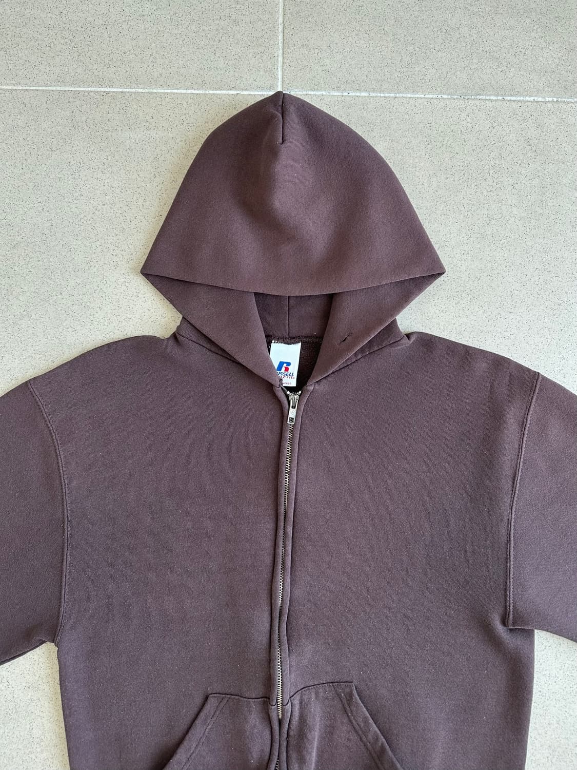 00s 빈티지 러셀 후드집업 브라운 S 상품이미지4