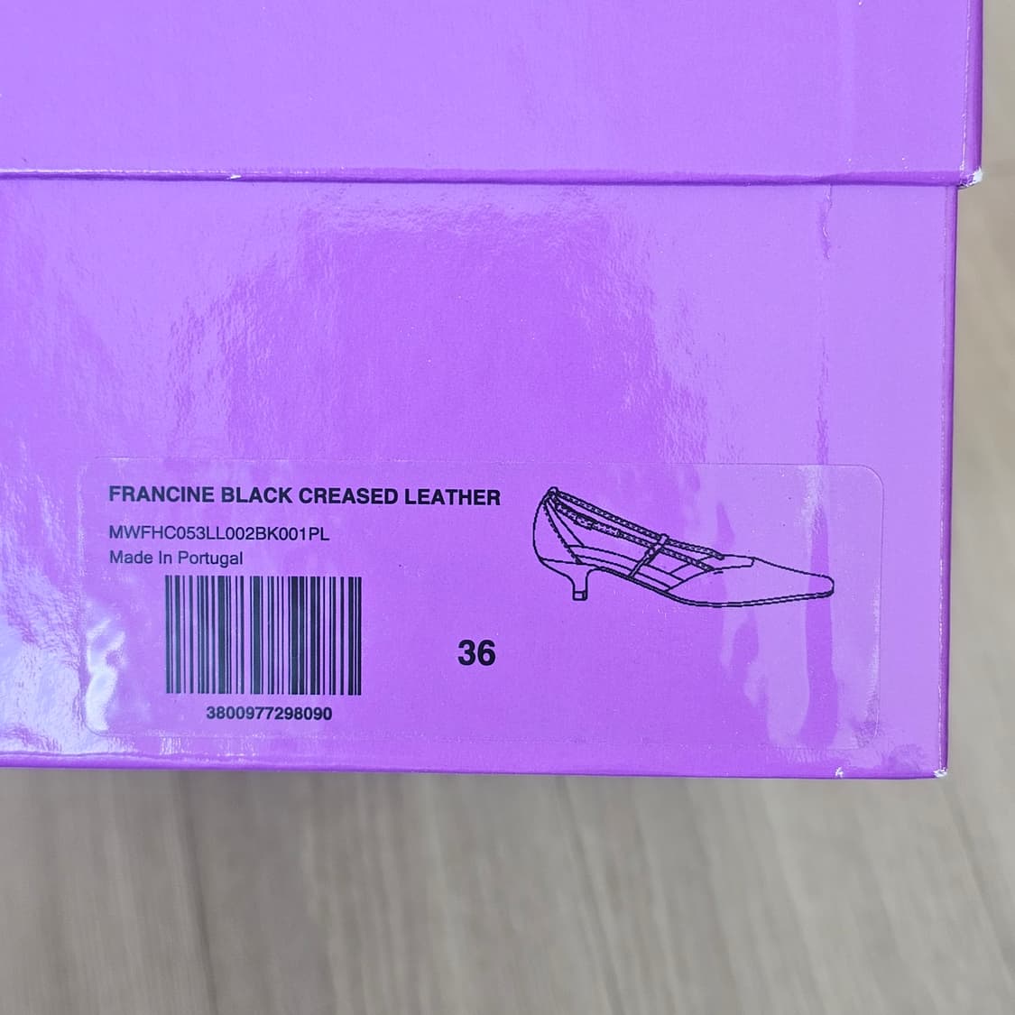 230 새제품) ByFar 바이파 프랑신 크리즈드 레더 구두 포인티드토 상품이미지8