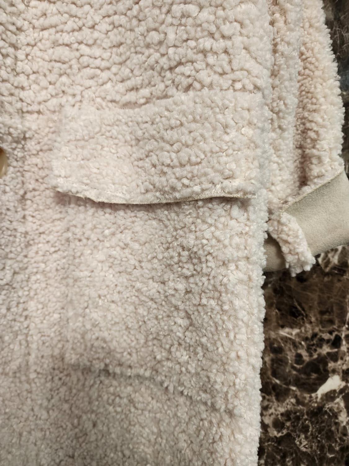 ideal 부클 루즈핏 롱코트 상품이미지7