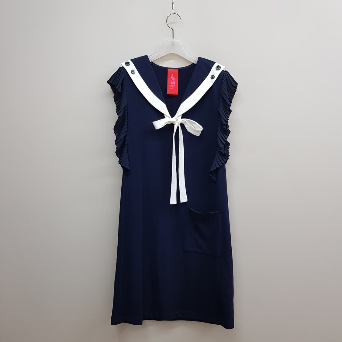  럭키슈에뜨 세일러 카라 리본 포인트 원피스 36사이즈 상품이미지2