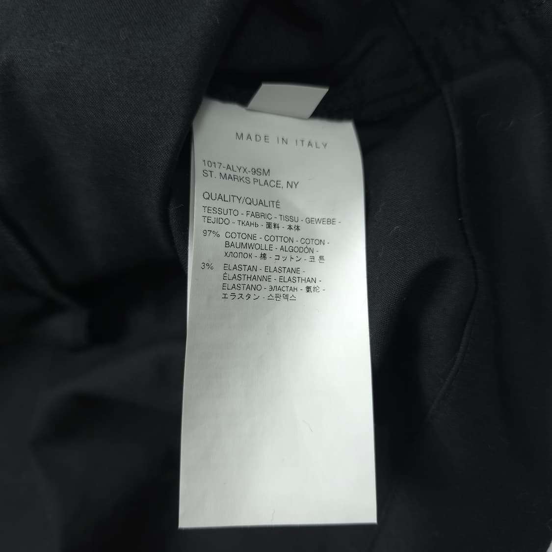 알릭스 팬텀로고 코튼 반팔 집업셔츠 블랙 (XL) 상품이미지5