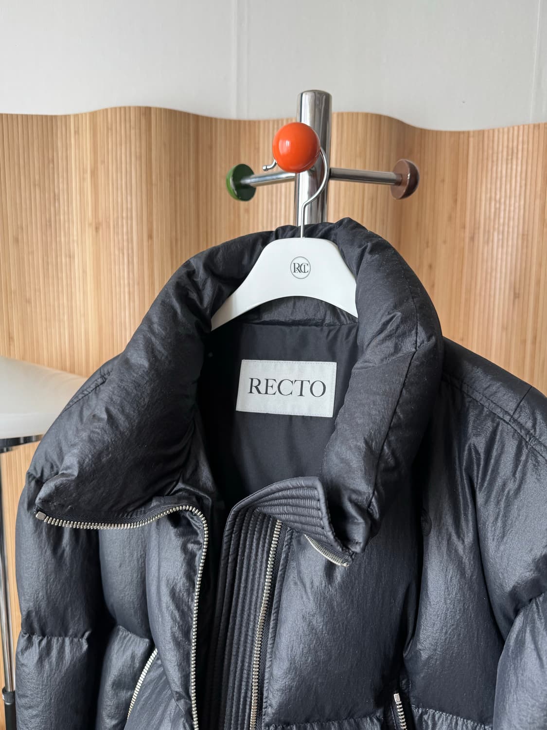 렉토 블랙 푸퍼 패딩 L (구스) 105 상품이미지9