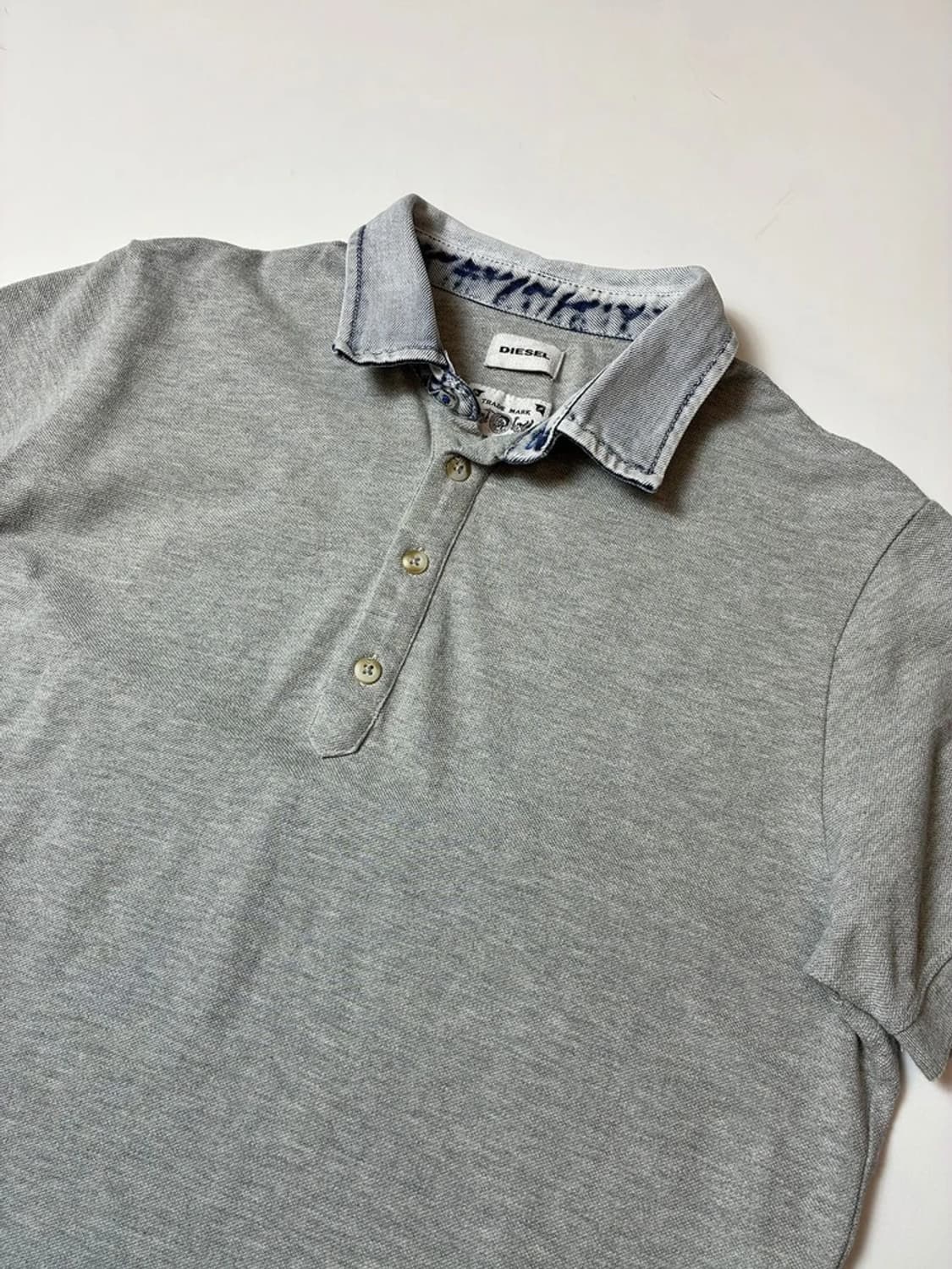 디젤 00's 스틸로고 데님 카라 반팔 티셔츠 PN9191 상품이미지2