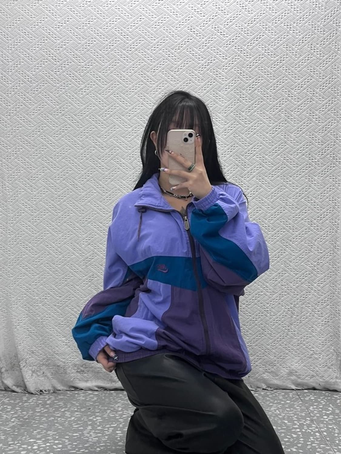 나이키 올드스쿨 레트로 배색 바람막이 자켓 XL C07702 상품이미지2