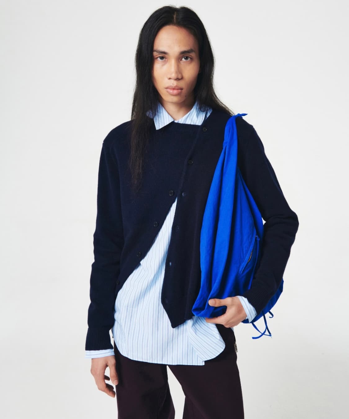 누마레 EE 2 WAY CARDIGAN NAVY 상품이미지3