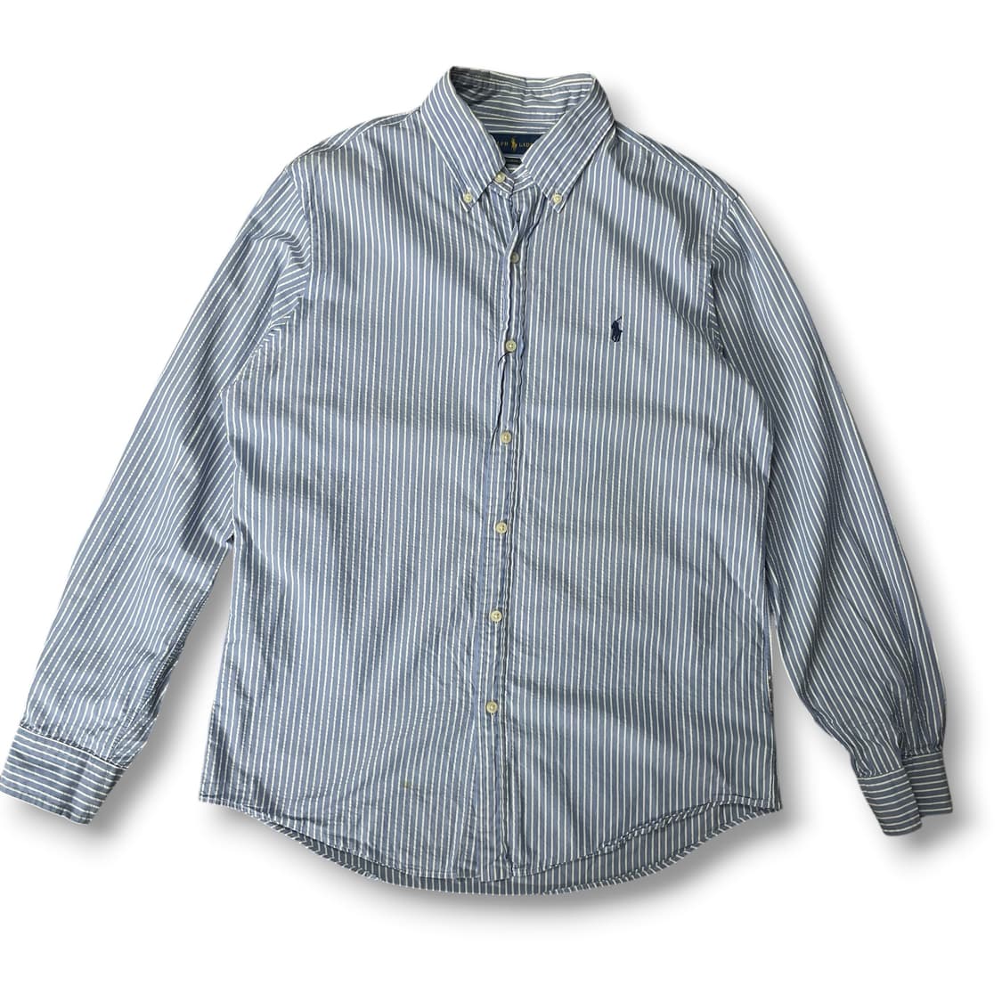 폴로랄프로렌 블루 스트라이프 린넨코튼 셔츠 M 상품이미지1