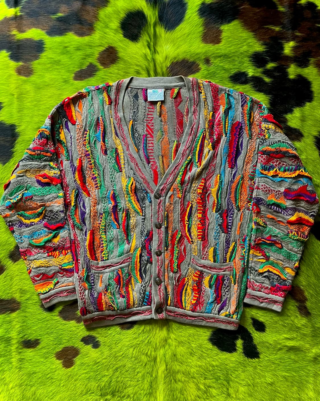 1990s COOGI Original Cable Knit Cardigan 상품이미지3