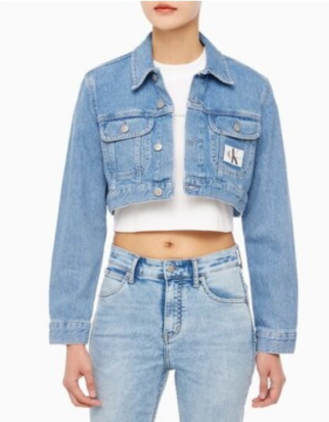 (택포) 여성 크롭 90s 데님 재킷 제니 장원영 착용 XS B505 상품이미지2