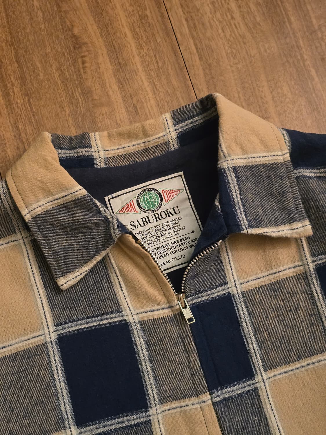 SABUROKU 사보로쿠 체크패턴 스윙탑 자켓 상품이미지3