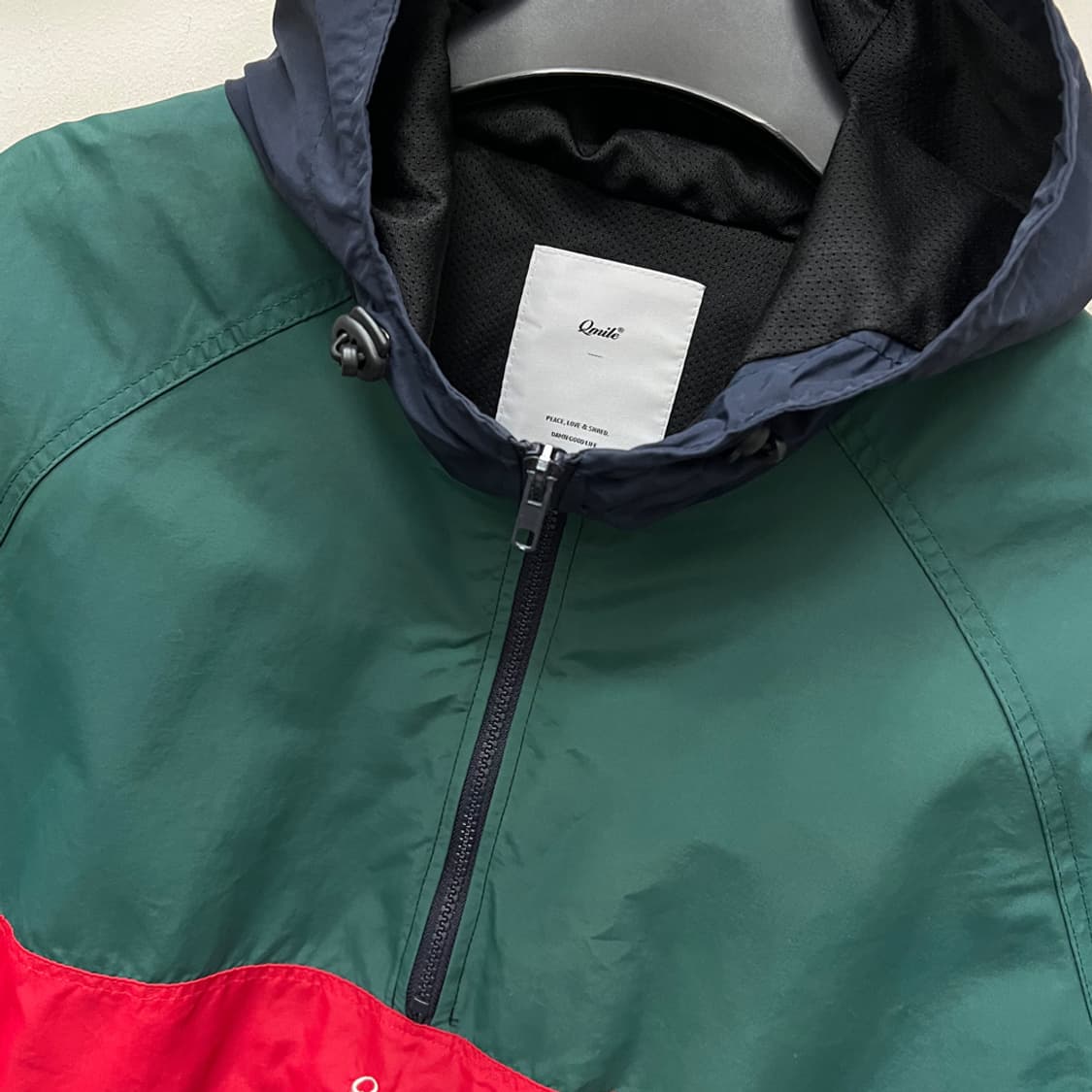 Qmile 큐마일 더 세컨드 컬러블럭 바람막이 아노락 L 상품이미지3
