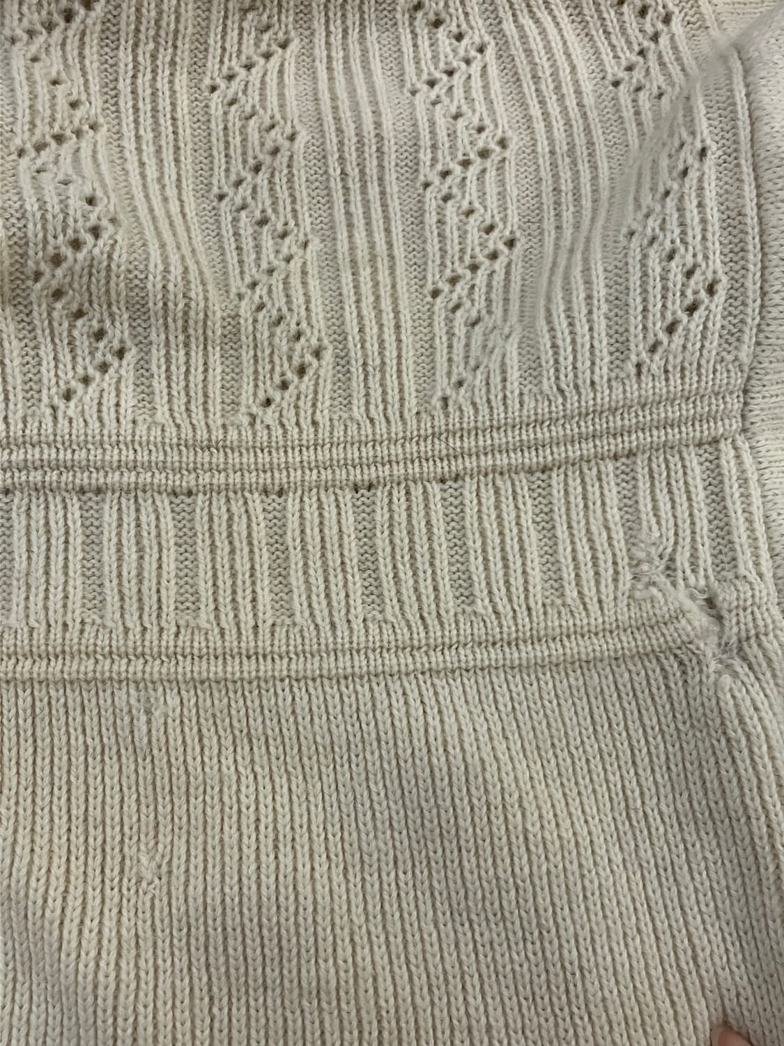 80-90s 엘엘빈 건지스웨터 아란 울 니트 상품이미지6