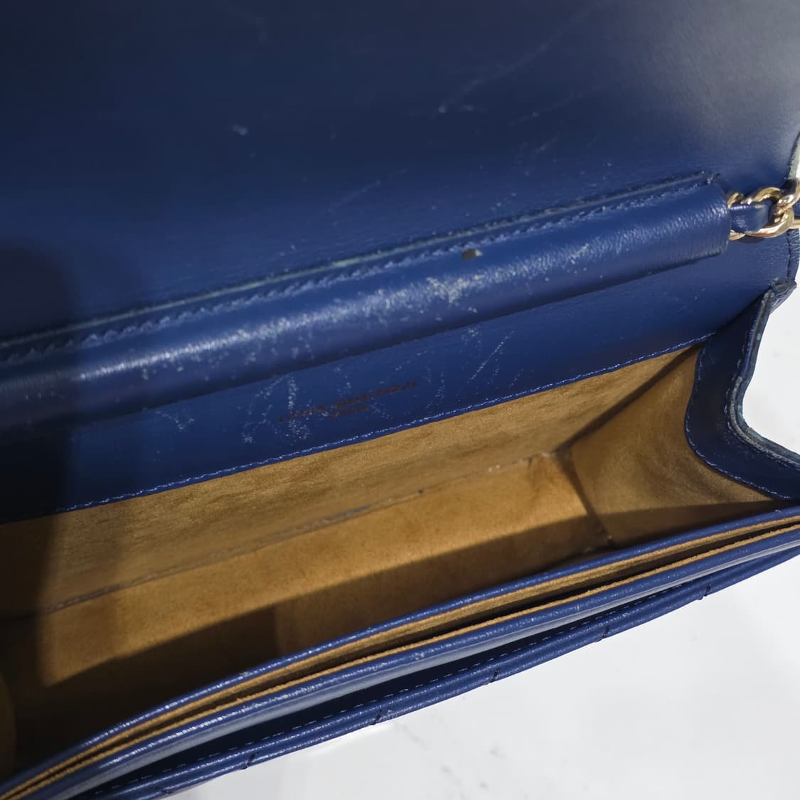 루이까또즈 빈티지) 엘퀼팅 미니 여성 블루 크로스백 상품이미지5