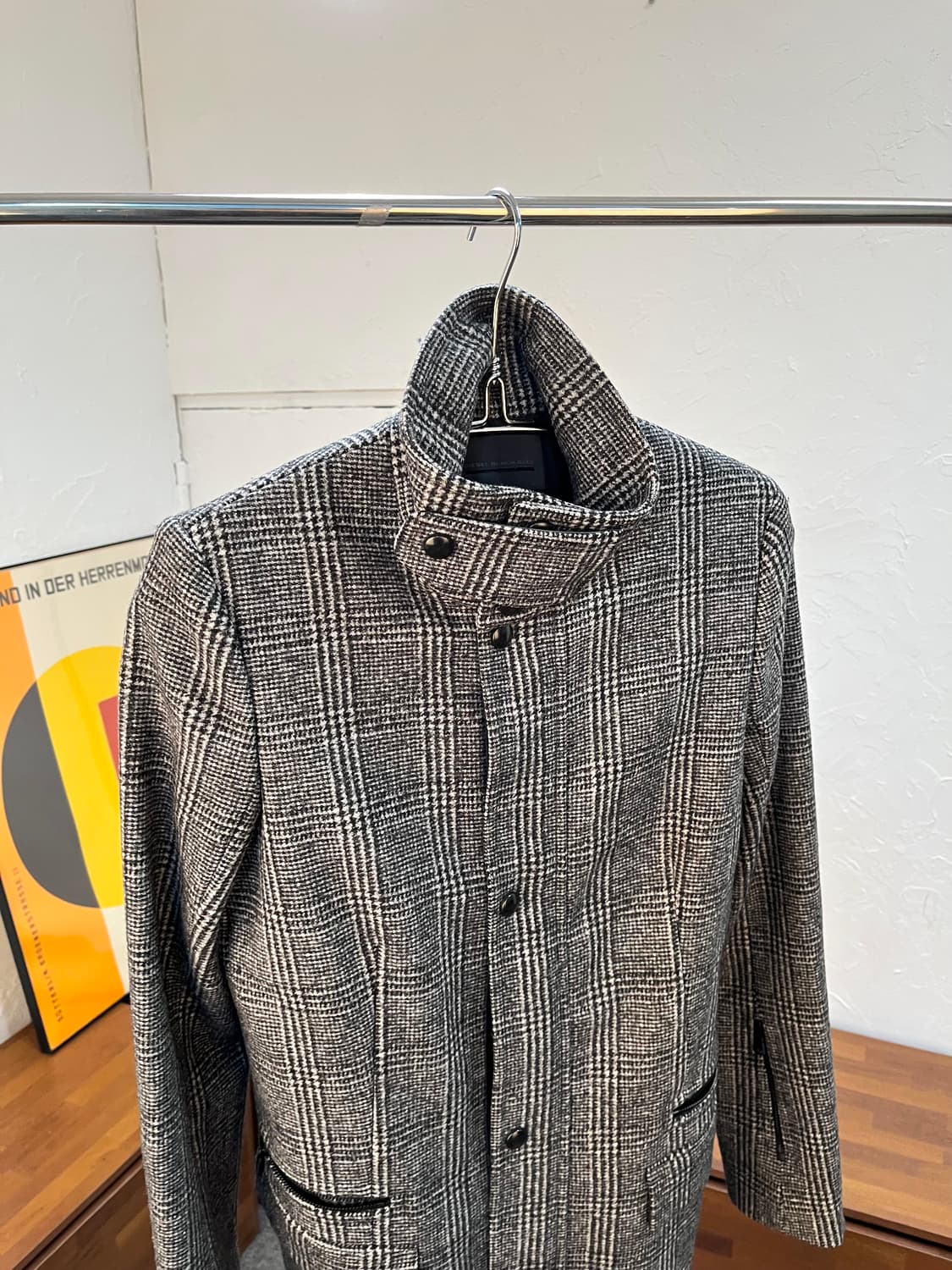 디젤 글렌 체크 울 코트 상품이미지2