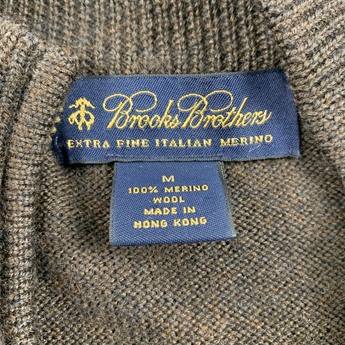 브룩스브라더스 아가일패턴 메리노울 브라운 니트 상품이미지6