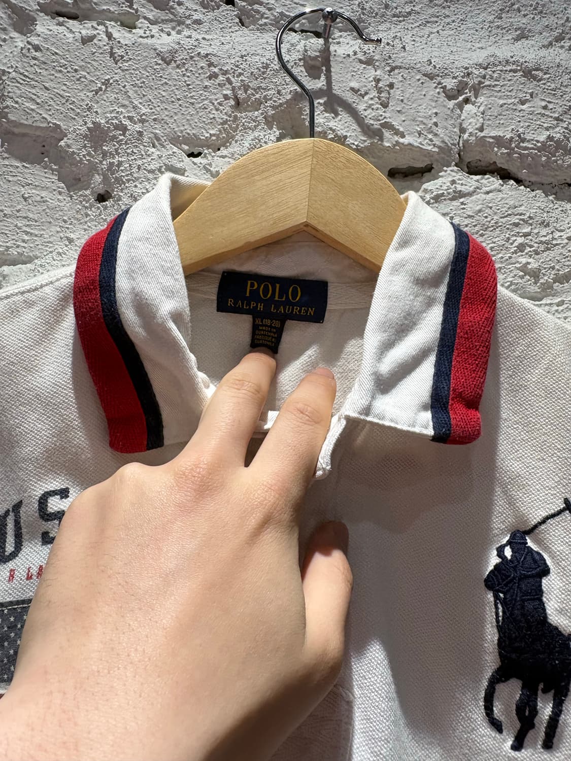 폴로 빅포니 USA 성조기 커스텀 반팔 카라 티셔츠 상품이미지4