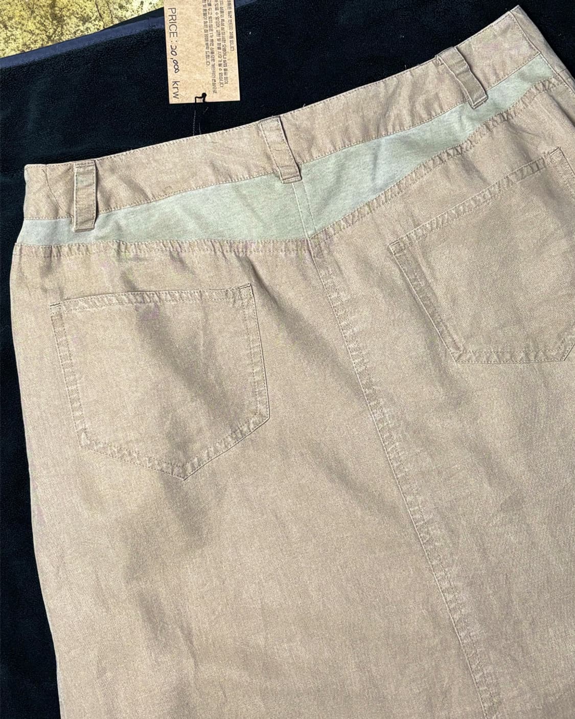 일본빈티지 베이지 롱스커트 상품이미지5