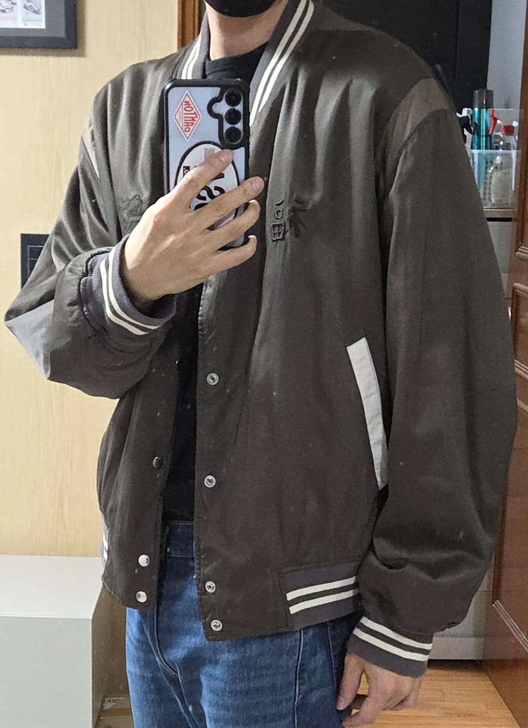 (착샷) 폴리테루 x 행크 레이온 바시티 올리브 상품이미지8