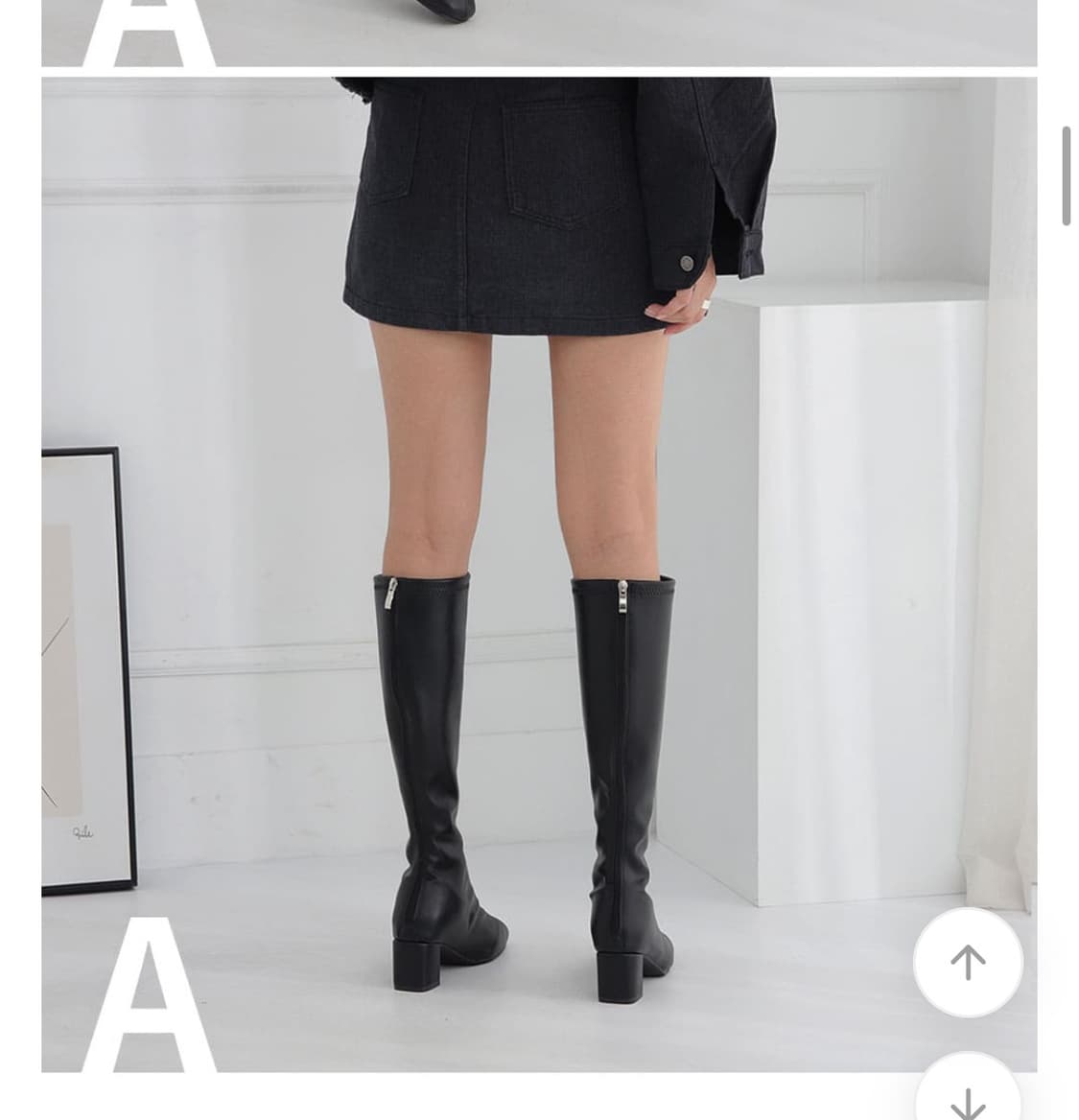 미사용 | 245 롱부츠 굽 3cm 상품이미지4