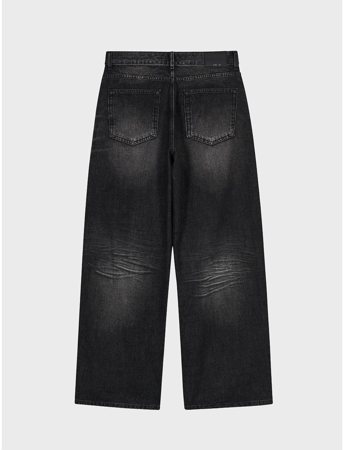 브랜디드 블랙 와이드 데님 팬츠 청바지 34 상품이미지4