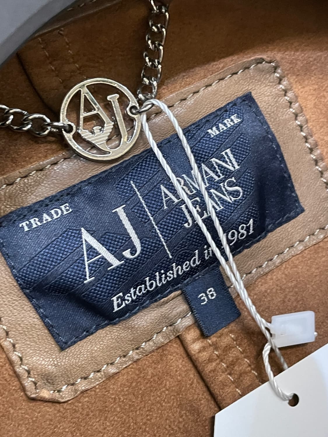 아르마니 진스 바이커 레더 자켓 상품이미지6